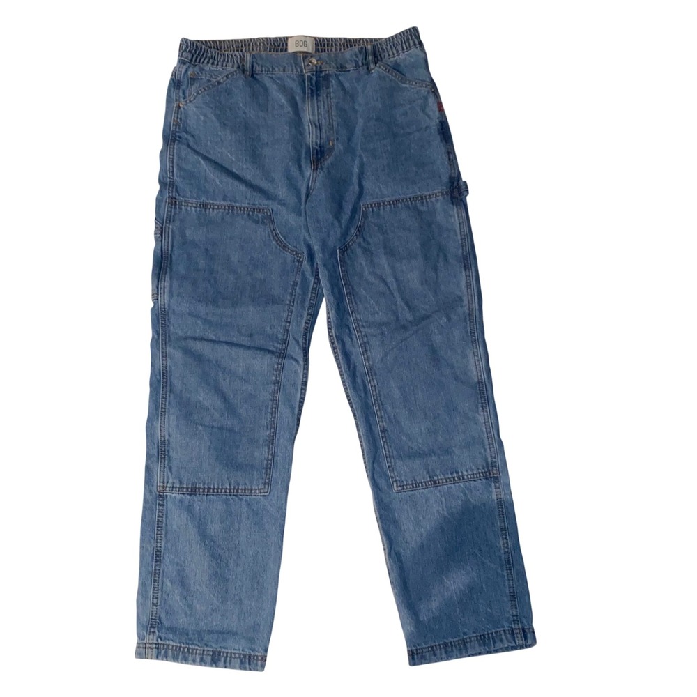 BDG Urban Outfitters Carpenter Jeans Denim Elastic Waist Light Wash XL 20 M36x31